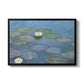 Water Lilies (Nymphéas), 1897-1899 by Claude Monet in a black floater framed canvas wall art display.