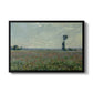 Poppy Field, 1881 by Claude Monet in a black floater framed canvas wall art display.