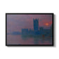 The Houses of Parliament, Sunset, 1903 by Claude Monet in a black floater framed canvas wall art display.