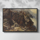 Front view of High Mountain Study, c. 1870 by Edward Theodore Compton in a black floater framed canvas.