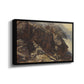 Angled view of High Mountain Study, c. 1870 by Edward Theodore Compton in a black floater framed canvas.