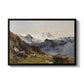 The Großglockner from the Prager Hut, 1890 by Edward Theodore Compton in a black floater framed canvas wall art display.