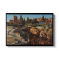 Palatine in Rome, c. 1921 by Edward Theodore Compton in a black floater framed canvas wall art display.