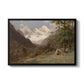 Landscape in the Caucasus, c. 1921 by Edward Theodore Compton in a black floater framed canvas wall art display.