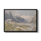Shepherds (Pasterze), c. 1921 by Edward Theodore Compton in a black floater framed canvas wall art display.