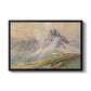 From the Dolomites, 1904 by Edward Theodore Compton in a black floater framed canvas wall art display.