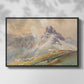 Front view of From the Dolomites, 1904 by Edward Theodore Compton in a black floater framed canvas.