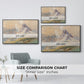 Size comparison chart for black floater framed canvas featuring From the Dolomites, 1904 by Edward Theodore Compton.