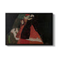 Cardinal and Nun (Caress), 1912 by Egon Schiele in a black floater framed canvas wall art display.