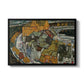 Crescent of Houses II (Island Town), 1915 by Egon Schiele in a black floater framed canvas wall art display.