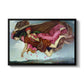 Night and Sleep, 1878 by Evelyn De Morgan in a black floater framed canvas wall art display.