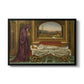 The Wandering Jew: Whom the Gods Love Die Young, 1888 by Evelyn De Morgan in a black floater framed canvas wall art display.