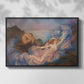 Front view of Twilight, 1914 by Evelyn De Morgan in a black floater framed canvas.