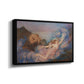 Angled view of Twilight, 1914 by Evelyn De Morgan in a black floater framed canvas.
