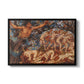 Boreas and the Fallen Leaves, c. 1910-1914 by Evelyn De Morgan in a black floater framed canvas wall art display.