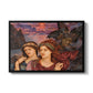 The Vision, 1914 by Evelyn De Morgan in a black floater framed canvas wall art display.