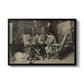 The Chess Players, 1858 by Ernest Meissonier in a black floater framed canvas wall art display.