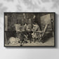 Front view of The Chess Players, 1858 by Ernest Meissonier in a black floater framed canvas.