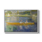 The Skiff (La Yole), 1875 by Pierre-Auguste Renoir in a white floater framed canvas wall art display.
