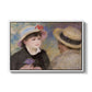 Boating Couple (Aline Charigot and Renoir), c. 1881 by Pierre-Auguste Renoir in a white floater framed canvas wall art display.