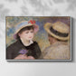 Front view of Boating Couple (Aline Charigot and Renoir), c. 1881 by Pierre-Auguste Renoir in a white floater framed canvas.