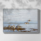 Front view of Greylag Geese (Grågäss), 1922 by Bruno Liljefors in a white floater framed canvas.