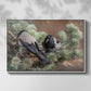 Front view of Hooded Crows (Kråkor), 1891 by Bruno Liljefors in a white floater framed canvas.