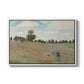 The Poppy Field near Argenteuil, 1873 by Claude Monet in a white floater framed canvas wall art display.