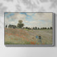 Front view of The Poppy Field near Argenteuil, 1873 by Claude Monet in a white floater framed canvas.