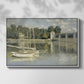 Front view of The Bridge at Argenteuil, 1874 by Claude Monet in a white floater framed canvas.