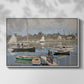 Front view of The Basin at Argenteuil, 1874 by Claude Monet in a white floater framed canvas.