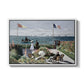 Garden at Sainte-Adresse, 1867 by Claude Monet in a white floater framed canvas wall art display.