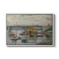 Bridge at Argenteuil on a Gray Day, c. 1876 by Claude Monet in a white floater framed canvas wall art display.