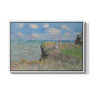 The Cliff Walk at Pourville, 1882 by Claude Monet in a white floater framed canvas wall art display.