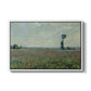 Poppy Field, 1881 by Claude Monet in a white floater framed canvas wall art display.