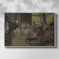 Front view of The Dance Class, c. 1873 by Edgar Degas in a white floater framed canvas.