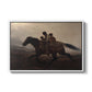 A Ride for Liberty – The Fugitive Slaves, c. 1862 by Eastman Johnson in a white floater framed canvas wall art display.