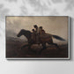 Front view of A Ride for Liberty – The Fugitive Slaves, c. 1862 by Eastman Johnson in a white floater framed canvas.
