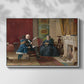 Front view of The Brown Family, 1869 by Eastman Johnson in a white floater framed canvas.