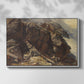 Front view of High Mountain Study, c. 1870 by Edward Theodore Compton in a white floater framed canvas.