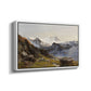 Angled view of The Großglockner from the Prager Hut, 1890 by Edward Theodore Compton in a white floater framed canvas.