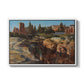 Palatine in Rome, c. 1921 by Edward Theodore Compton in a white floater framed canvas wall art display.