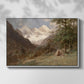 Front view of Landscape in the Caucasus, c. 1921 by Edward Theodore Compton in a white floater framed canvas.