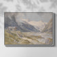 Front view of Shepherds (Pasterze), c. 1921 by Edward Theodore Compton in a white floater framed canvas.