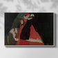 Front view of Cardinal and Nun (Caress), 1912 by Egon Schiele in a white floater framed canvas.
