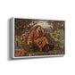Angled view of A Soul in Hell, c. 1901-1902 by Evelyn De Morgan in a white floater framed canvas.