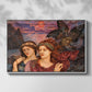 Front view of The Vision, 1914 by Evelyn De Morgan in a white floater framed canvas.