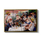 Luncheon of the Boating Party (Le Déjeuner des canotiers), 1880-1881 by Pierre-Auguste Renoir in a gold floater framed canvas wall art display.