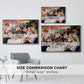 Size comparison chart for gold floater framed canvas featuring Luncheon of the Boating Party (Le Déjeuner des canotiers), 1880-1881 by Pierre-Auguste Renoir.