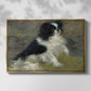 Front view of Tama, the Japanese Dog, c. 1876 by Pierre-Auguste Renoir in a gold floater framed canvas.